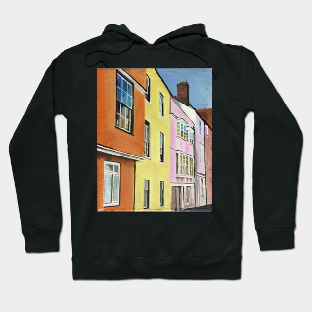 Oxford, Pastel Coloured Houses Hoodie by golan22may